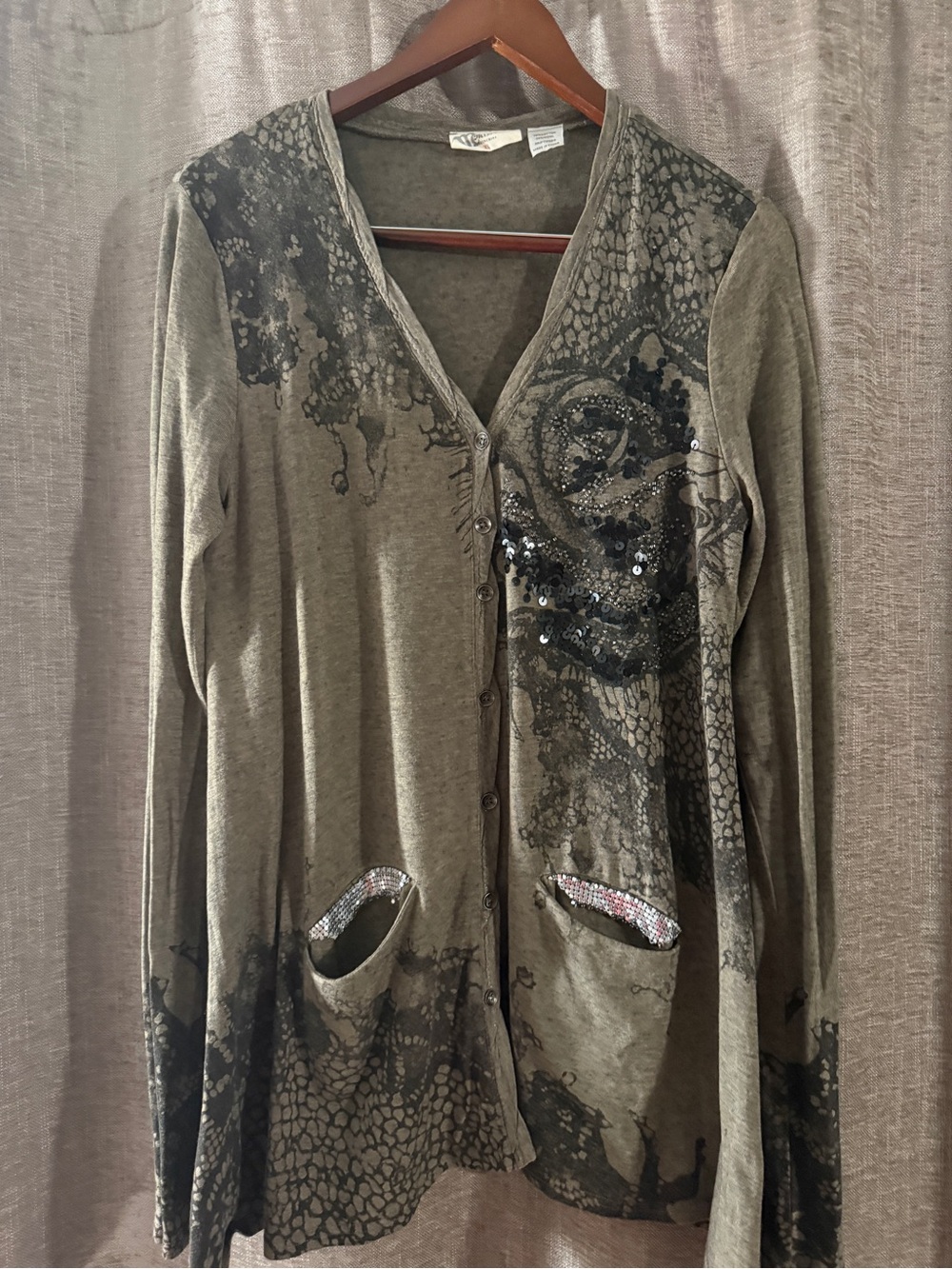 Miss Me Embellished Sequin Tunic Top